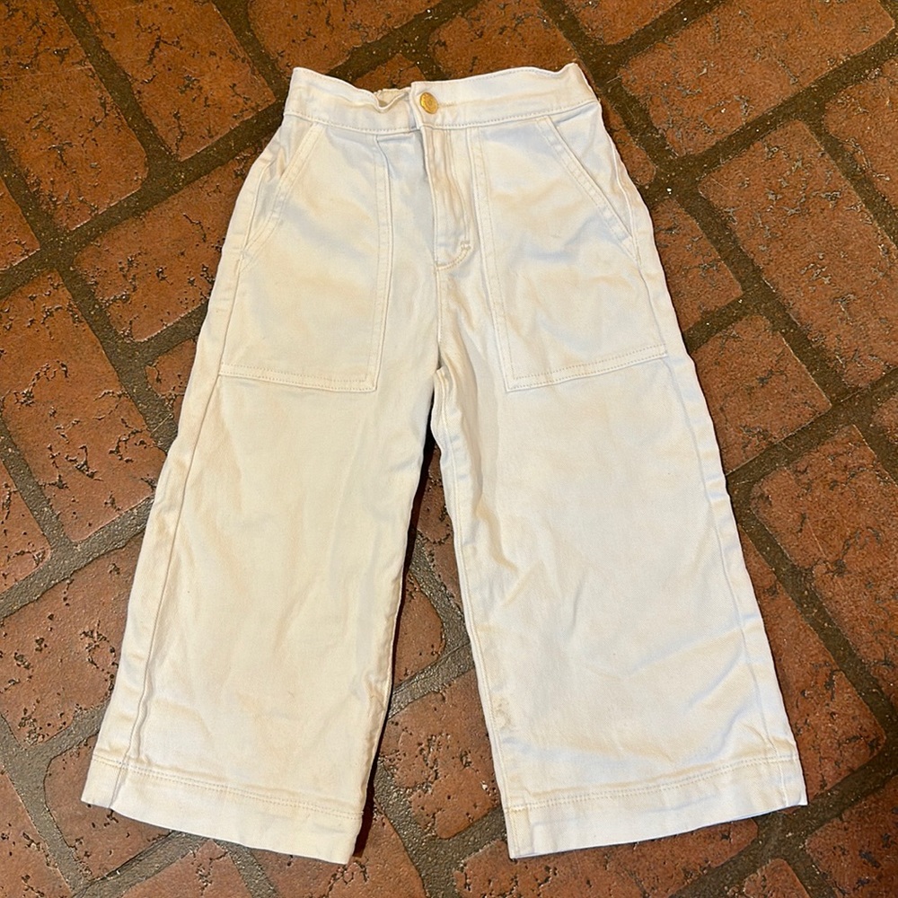 Molo Girls Wide Leg White Jeans Size 8